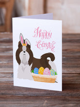 Load image into Gallery viewer, Liver and White Shih Tzu Easter Greeting Cards -  Blank Note Cards – 8-Pack of Artist-Designed Cards with Envelopes