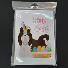 Load image into Gallery viewer, Liver and White Shih Tzu Easter Greeting Cards -  Blank Note Cards – 8-Pack of Artist-Designed Cards with Envelopes