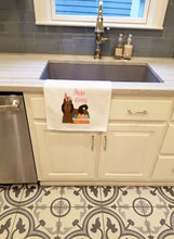 Load image into Gallery viewer, Red Shih Tzu Easter White Kitchen Towel Set of 2 Dish Towels
