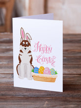 Load image into Gallery viewer, Red Siberian Husky Easter Greeting Cards -  Blank Note Cards – 8-Pack of Artist-Designed Cards with Envelopes