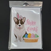 Load image into Gallery viewer, Brindle Cardigan Corgi Easter Greeting Cards -  Blank Note Cards – 8-Pack of Artist-Designed Cards with Envelopes