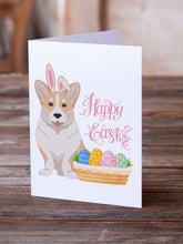 Load image into Gallery viewer, Fawn Cardigan Corgi Easter Greeting Cards -  Blank Note Cards – 8-Pack of Artist-Designed Cards with Envelopes