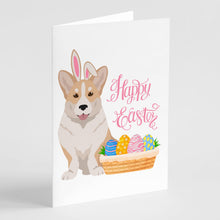 Load image into Gallery viewer, Fawn Cardigan Corgi Easter Greeting Cards -  Blank Note Cards – 8-Pack of Artist-Designed Cards with Envelopes
