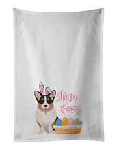 Load image into Gallery viewer, Tricolor Cardigan Corgi Easter White Kitchen Towel Set of 2 Dish Towels