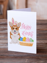 Load image into Gallery viewer, Red Pembroke Corgi Easter Greeting Cards -  Blank Note Cards – 8-Pack of Artist-Designed Cards with Envelopes