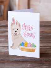 Load image into Gallery viewer, Westie West Highland White Terrier Easter Greeting Cards -  Blank Note Cards – 8-Pack of Artist-Designed Cards with Envelopes