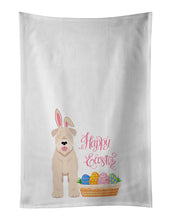 Load image into Gallery viewer, Soft Coated Wheaten Terrier Easter White Kitchen Towel Set of 2 Dish Towels