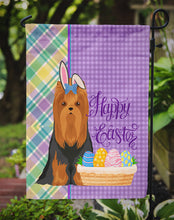 Load image into Gallery viewer, Black and Tan Full Coat Yorkshire Terrier Easter Garden Flag – Decorative Outdoor Yard Flag