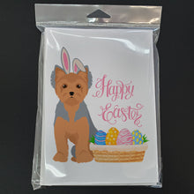Load image into Gallery viewer, Blue and Tan Puppy Cut Yorkshire Terrier Easter Greeting Cards -  Blank Note Cards – 8-Pack of Artist-Designed Cards with Envelopes