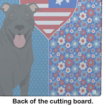 Load image into Gallery viewer, Black Pit Bull Terrier USA American Glass Cutting Boards – Durable, Decorative Kitchen Art Large