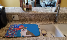 Load image into Gallery viewer, Fawn Brindle Pit Bull Terrier USA American Dish Drying Mat – Absorbent, Artistic Kitchen Essentials