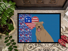 Load image into Gallery viewer, Fawn Pit Bull Terrier USA American Doormat - 24x36 Decorative Floor Mat – Indoor/Outdoor Rug with Artistic Flair