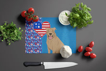 Load image into Gallery viewer, Fawn Pit Bull Terrier USA American Glass Cutting Boards – Durable, Decorative Kitchen Art Large