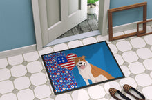 Load image into Gallery viewer, Red and White Pit Bull Terrier USA American Doormat - 24x36 Decorative Floor Mat – Indoor/Outdoor Rug with Artistic Flair