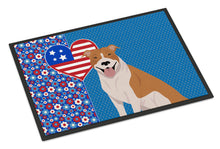 Load image into Gallery viewer, Red and White Pit Bull Terrier USA American Doormat - 24x36 Decorative Floor Mat – Indoor/Outdoor Rug with Artistic Flair