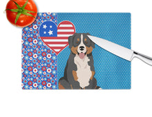 Load image into Gallery viewer, Bernese Mountain Dog USA American Glass Cutting Boards – Durable, Decorative Kitchen Art Large