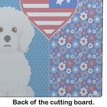 Load image into Gallery viewer, Bichon Frise USA American Glass Cutting Boards – Durable, Decorative Kitchen Art Large