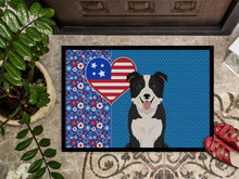 Load image into Gallery viewer, Black and White Border Collie USA American Doormat - 24x36 Decorative Floor Mat – Indoor/Outdoor Rug with Artistic Flair