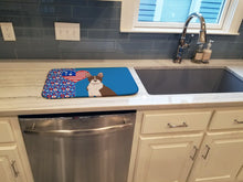 Load image into Gallery viewer, Red Boston Terrier USA American Dish Drying Mat – Absorbent, Artistic Kitchen Essentials