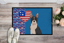 Load image into Gallery viewer, Black Boston Terrier USA American Doormat - 24x36 Decorative Floor Mat – Indoor/Outdoor Rug with Artistic Flair