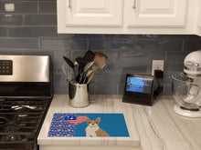 Load image into Gallery viewer, Fawn Boston Terrier USA American Glass Cutting Boards – Durable, Decorative Kitchen Art Large