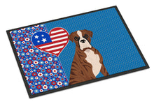 Load image into Gallery viewer, Natural Eared Red Brindle Boxer USA American Doormat - 24x36 Decorative Floor Mat – Indoor/Outdoor Rug with Artistic Flair