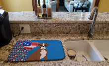 Load image into Gallery viewer, Natural Eared Red Fawn Boxer USA American Dish Drying Mat – Absorbent, Artistic Kitchen Essentials