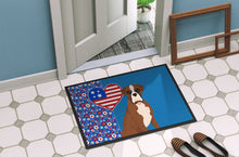 Load image into Gallery viewer, Natural Eared Red Fawn Boxer USA American Doormat - 24x36 Decorative Floor Mat – Indoor/Outdoor Rug with Artistic Flair