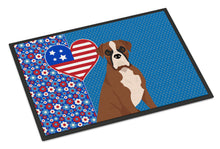 Load image into Gallery viewer, Natural Eared Red Fawn Boxer USA American Doormat - 24x36 Decorative Floor Mat – Indoor/Outdoor Rug with Artistic Flair