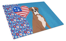 Load image into Gallery viewer, Natural Eared Red Fawn Boxer USA American Glass Cutting Boards – Durable, Decorative Kitchen Art Large