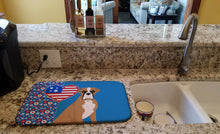 Load image into Gallery viewer, Natural Eared Fawn Boxer USA American Dish Drying Mat – Absorbent, Artistic Kitchen Essentials