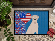 Load image into Gallery viewer, Natural Eared White Boxer USA American Doormat - 24x36 Decorative Floor Mat – Indoor/Outdoor Rug with Artistic Flair