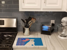 Load image into Gallery viewer, Natural Eared White Boxer USA American Glass Cutting Boards – Durable, Decorative Kitchen Art Large