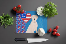 Load image into Gallery viewer, Natural Eared White Boxer USA American Glass Cutting Boards – Durable, Decorative Kitchen Art Large