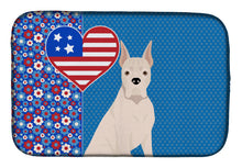Load image into Gallery viewer, White Boxer USA American Dish Drying Mat – Absorbent, Artistic Kitchen Essentials