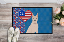 Load image into Gallery viewer, White Boxer USA American Doormat - 24x36 Decorative Floor Mat – Indoor/Outdoor Rug with Artistic Flair