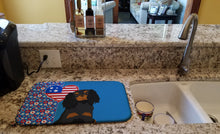 Load image into Gallery viewer, Black and Tan Cavalier Spaniel USA American Dish Drying Mat – Absorbent, Artistic Kitchen Essentials