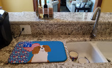 Load image into Gallery viewer, Blenheim Cavalier Spaniel USA American Dish Drying Mat – Absorbent, Artistic Kitchen Essentials