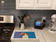 Load image into Gallery viewer, Blenheim Cavalier Spaniel USA American Glass Cutting Boards – Durable, Decorative Kitchen Art Large