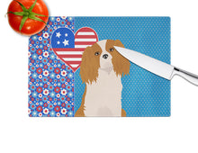 Load image into Gallery viewer, Blenheim Cavalier Spaniel USA American Glass Cutting Boards – Durable, Decorative Kitchen Art Large