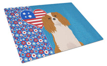 Load image into Gallery viewer, Blenheim Cavalier Spaniel USA American Glass Cutting Boards – Durable, Decorative Kitchen Art Large