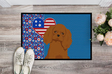 Load image into Gallery viewer, Ruby Cavalier Spaniel USA American Doormat - 24x36 Decorative Floor Mat – Indoor/Outdoor Rug with Artistic Flair