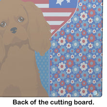 Load image into Gallery viewer, Ruby Cavalier Spaniel USA American Glass Cutting Boards – Durable, Decorative Kitchen Art Large
