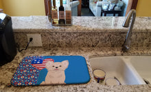 Load image into Gallery viewer, Longhaired Cream Chihuahua USA American Dish Drying Mat – Absorbent, Artistic Kitchen Essentials