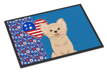 Load image into Gallery viewer, Longhaired Cream Chihuahua USA American Doormat - 24x36 Decorative Floor Mat – Indoor/Outdoor Rug with Artistic Flair