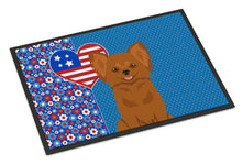Load image into Gallery viewer, Longhaired Red Chihuahua USA American Doormat - 24x36 Decorative Floor Mat – Indoor/Outdoor Rug with Artistic Flair