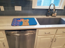Load image into Gallery viewer, Longhaired Gold Chihuahua USA American Dish Drying Mat – Absorbent, Artistic Kitchen Essentials