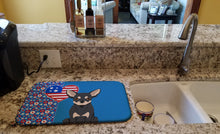 Load image into Gallery viewer, Black and Cream Chihuahua USA American Dish Drying Mat – Absorbent, Artistic Kitchen Essentials