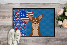 Load image into Gallery viewer, Red and White Chihuahua USA American Doormat - 24x36 Decorative Floor Mat – Indoor/Outdoor Rug with Artistic Flair