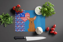 Load image into Gallery viewer, Red Chihuahua USA American Glass Cutting Boards – Durable, Decorative Kitchen Art Large